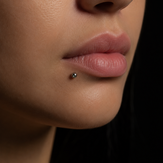 LABRET - ZIRCONIA BALL - ACERO QUIRÚRGICO 316L