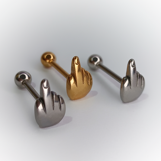 BARBELL PIERCING - GOLD AND SILVER - ACERO QUIRÚRGICO 316L