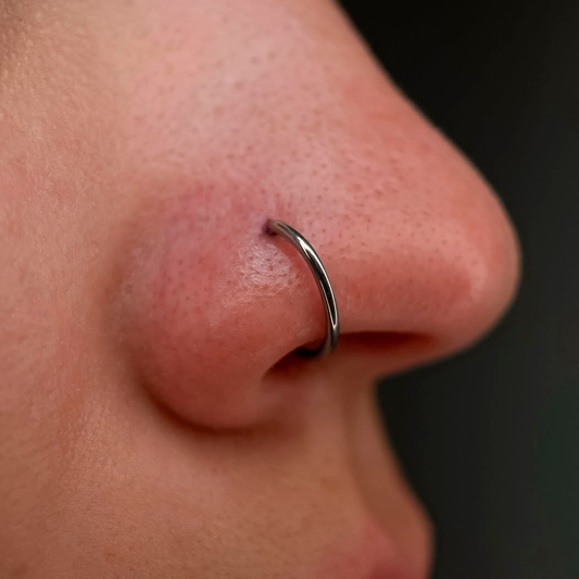 NOSTRIL - G-RING SILVER  & GOLDEN - ASTM F136 TITANIUM