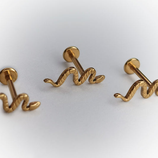LABRET SNAKE GOLDEN - TITANIUM ASTM F136 - GARDO IMPLANTE