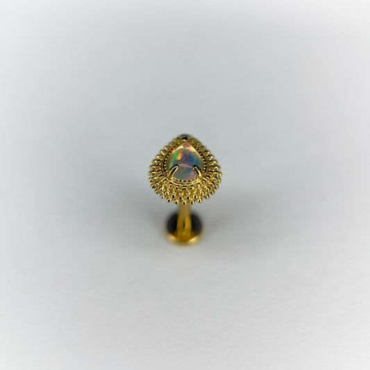 LABRET - GOLDEN AURA DROP - ASTM F136 TITANIUM