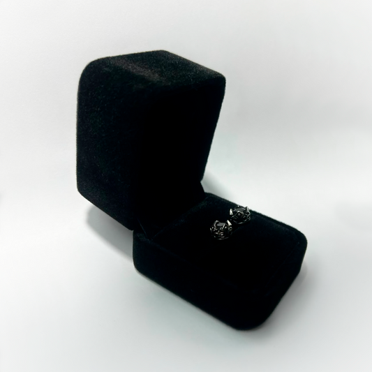 EARRINGS – ZIRCONIA NEGRA – ACERO QUIRÚRGICO 316L