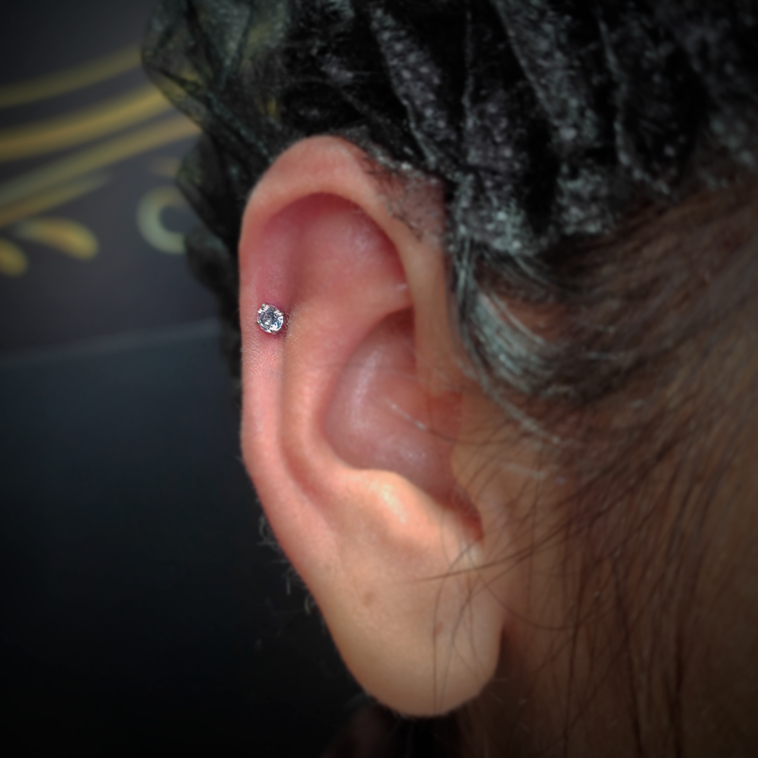 LABRET PIERCING - ZIRCONIA - ACERO QUIRÚRGICO 316L