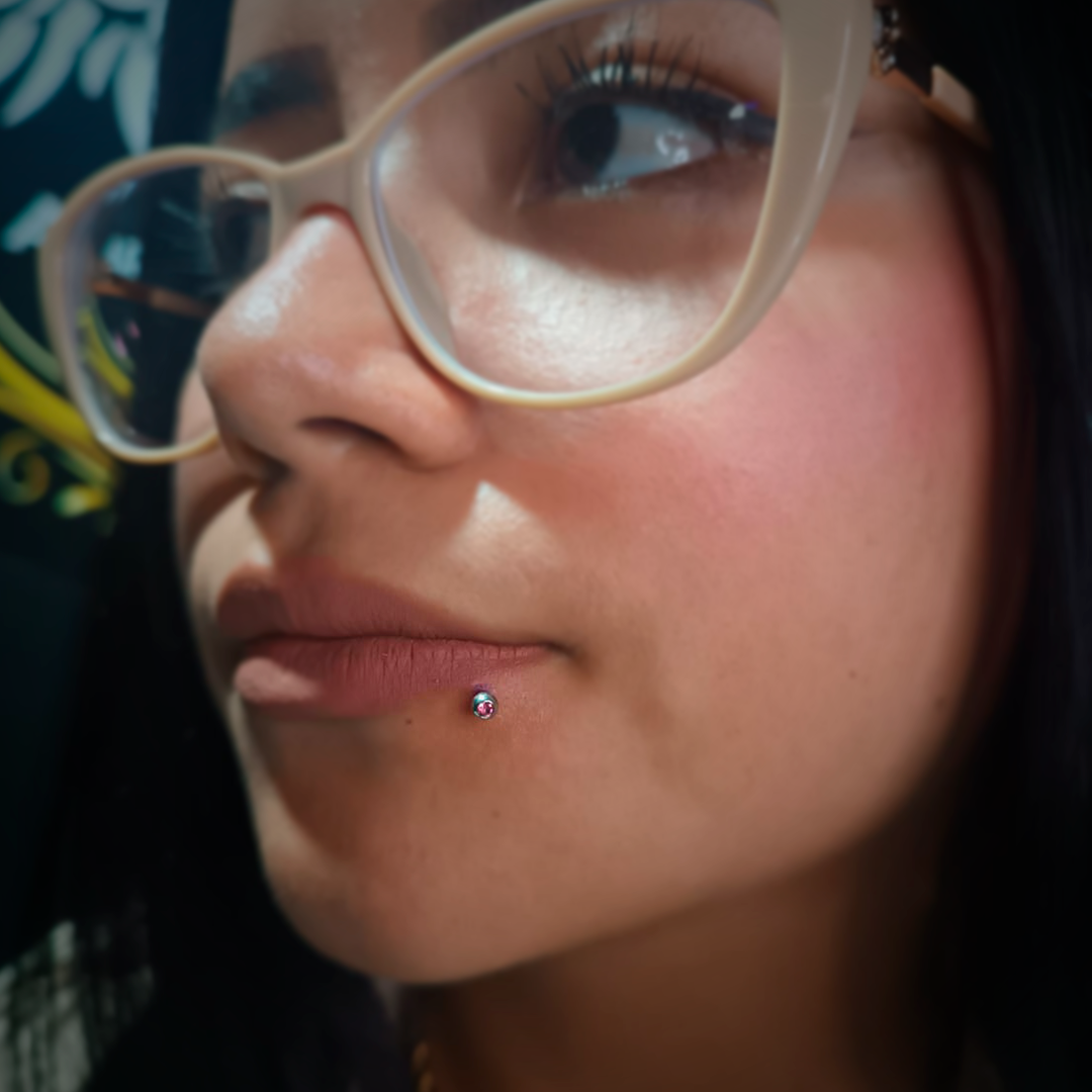 LABRET - ZIRCONIA BALL - ACERO QUIRÚRGICO 316L