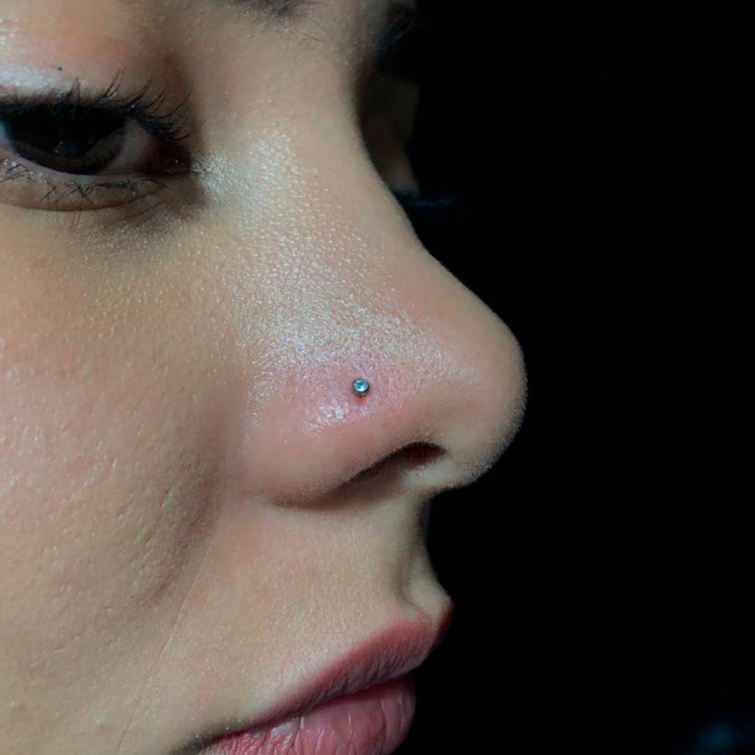 NOSTRIL PIERCING GEM COLORS - TITANIUM ASTM F 136 - GRADO IMPLANTE