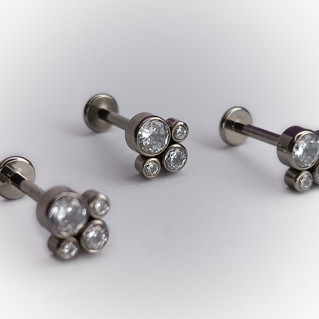 LABRET ANIMAL PAW GEN - TITANIUM ASTM F136 - GRADO IMPLANTE
