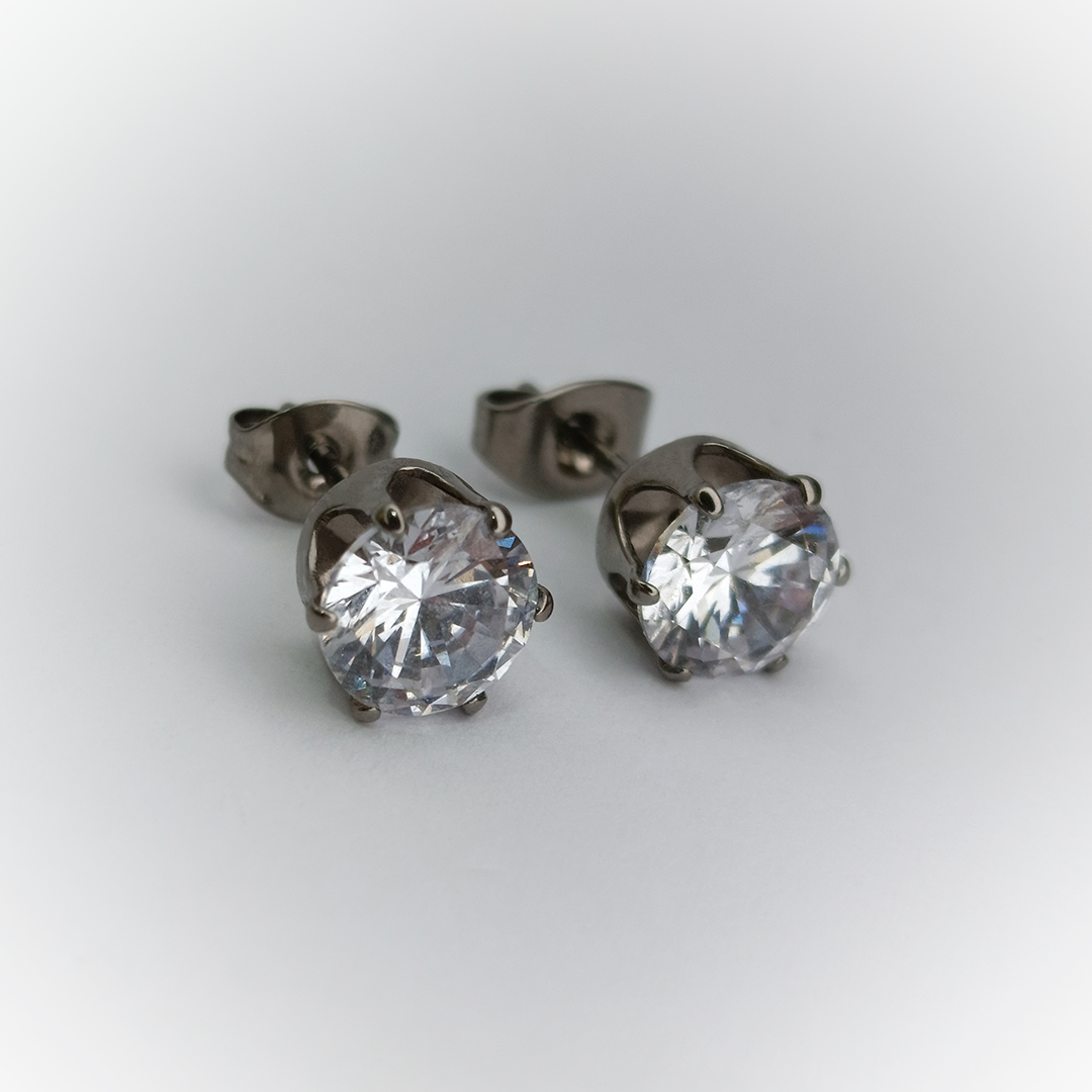 EARRINGS – ZIRCONIA – ASTM F136 TITANIUM