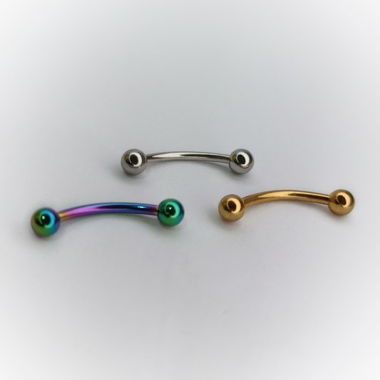 BARBELL CURVO - BALL - ACERO QUIRÚRGICO 316L