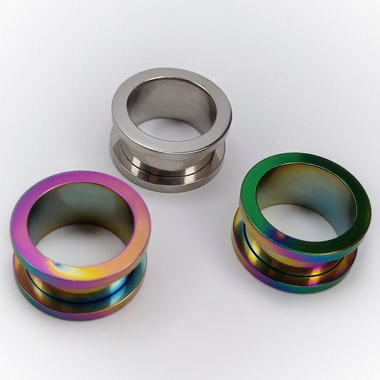 EXPANSORES - IRIDESCENT AND SILVER - ACERO QUIRÚRGICO 316L