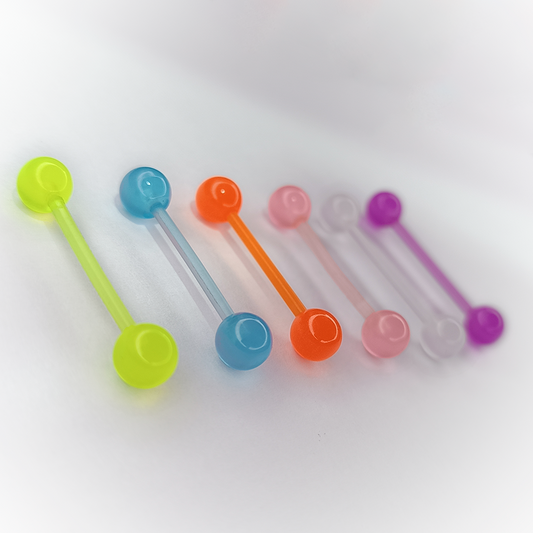 BARBELL PIERCING - COLORED - SILICONA