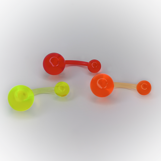 NAVEL PIERCING - FLEXIBLE COLORED - SILICONE JEWERLY
