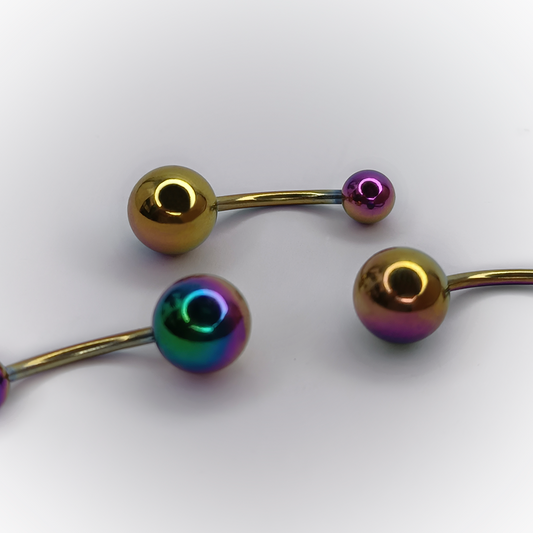 NAVEL PIERCING - IRIDESCENT - ACERO QUIRÚRGICO 3167
