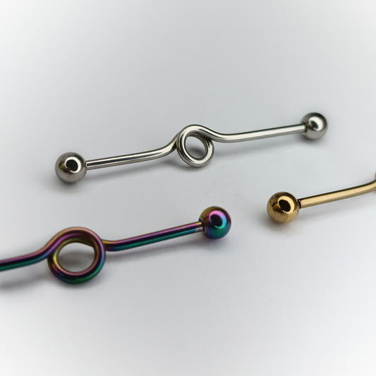 INDUSTRIAL PIERCING - BUCLE CENTRAL - ACERO QUIRÚRGICO 316L