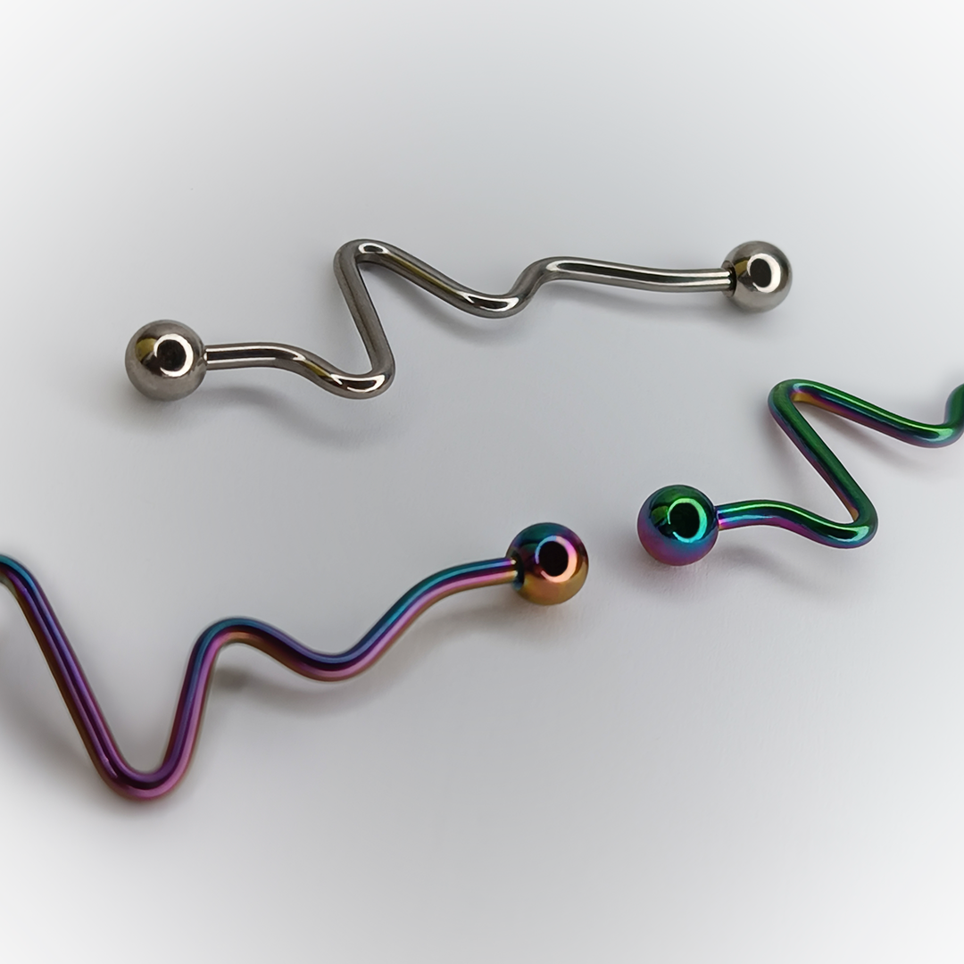 INDUSTRIAL PIERCING - ZIG ZAG - ACERO QUIRÚRGICO 316L