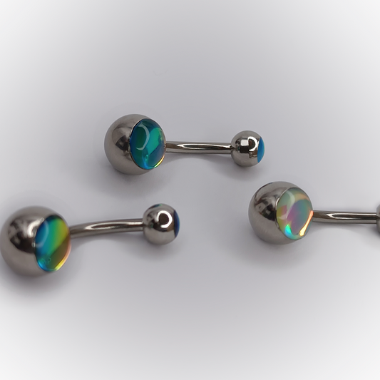 NAVEL PIERCING - COLORED GEM - ACERO QUIRÚRGICO 316L