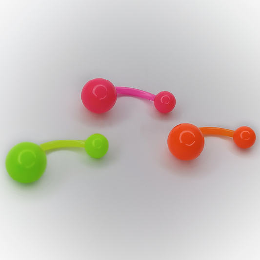 NAVEL PIERCING - FLEXIBLE COLORED - SILICONE JEWERLY