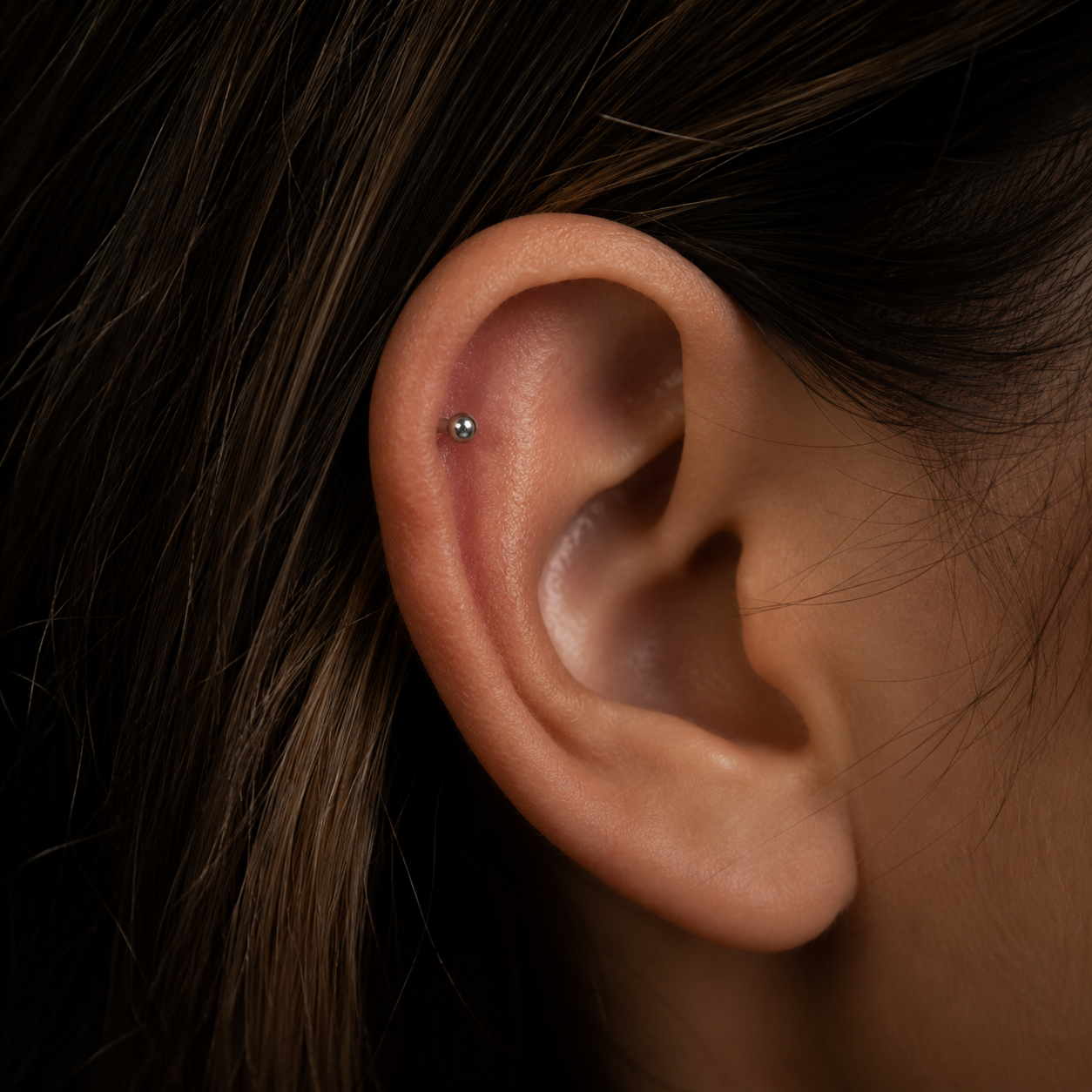 LABRET - ZIRCONIA BALL - ACERO QUIRÚRGICO 316L