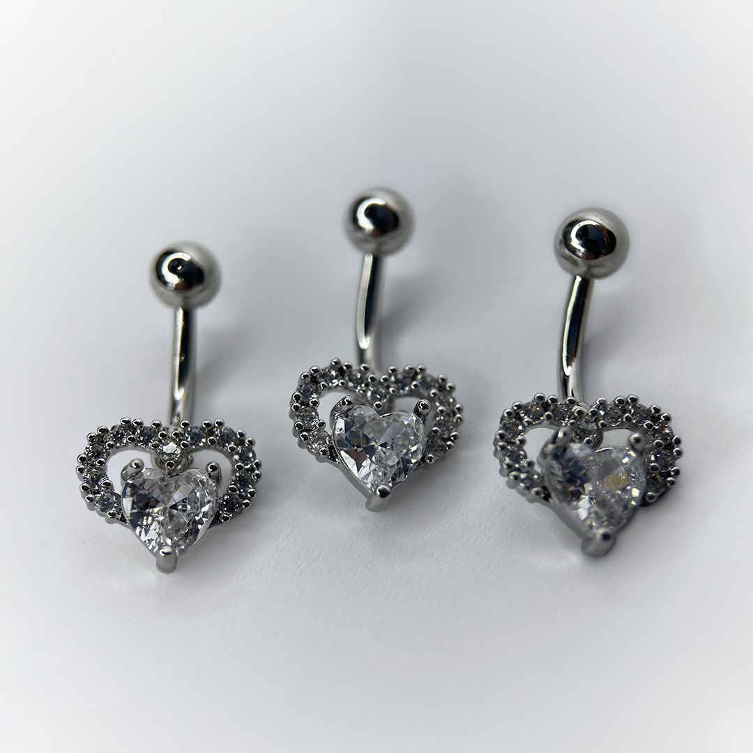NAVEL PIERCING - DESIGN WITH CRYSTALS - ACERO QUIRÚRGICO 316L
