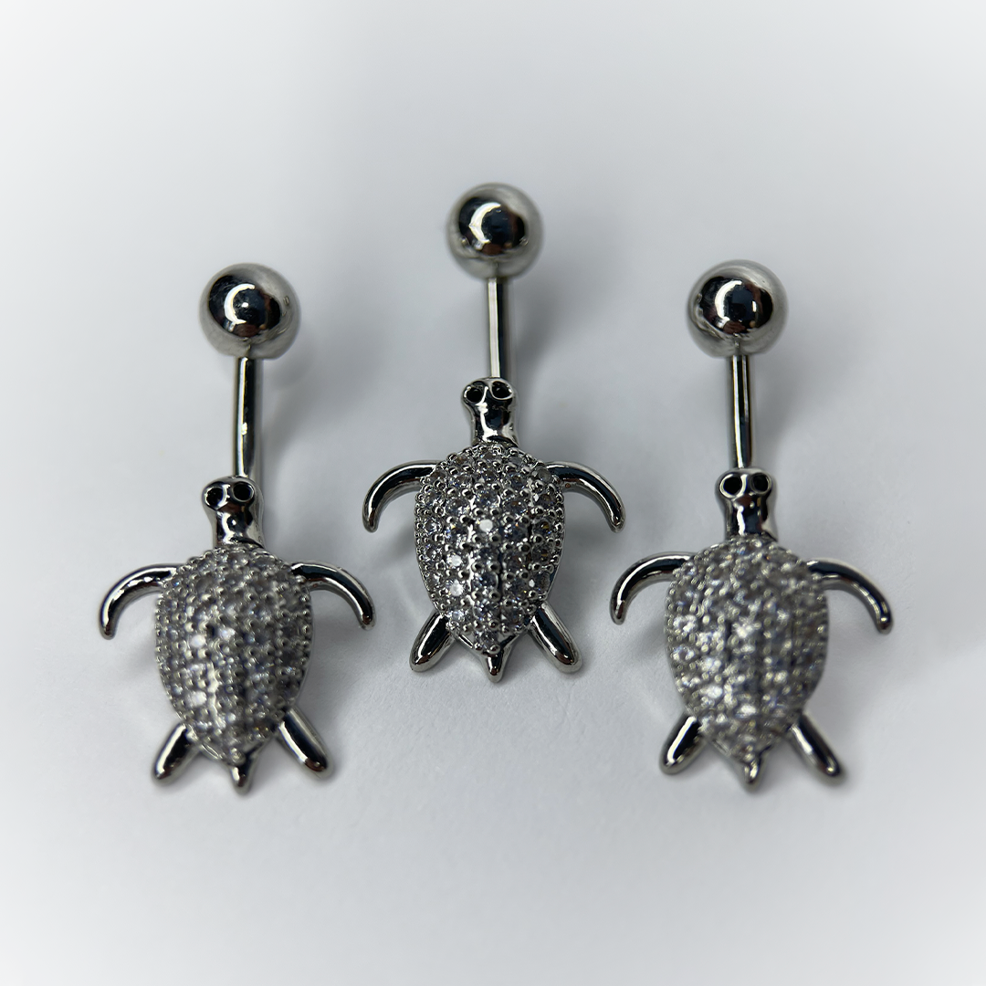 NAVEL PIERCING - DESIGN WITH CRYSTALS - ACERO QUIRÚRGICO 316L