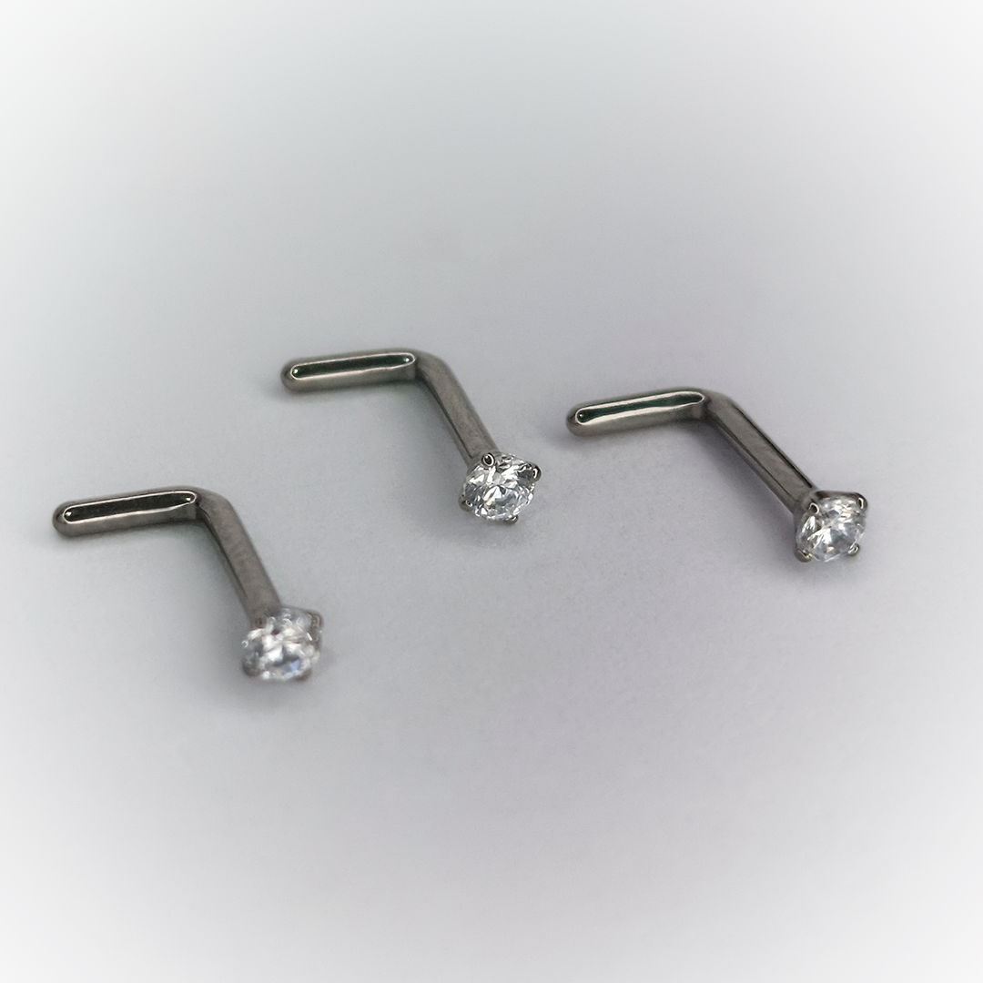 NOSTRIL PIERCING GEM - TITANIUM ASTM F136 - GRADO IMPLANTE
