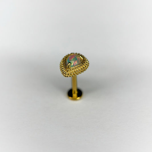 LABRET - GOLDEN AURA DROP - ASTM F136 TITANIUM