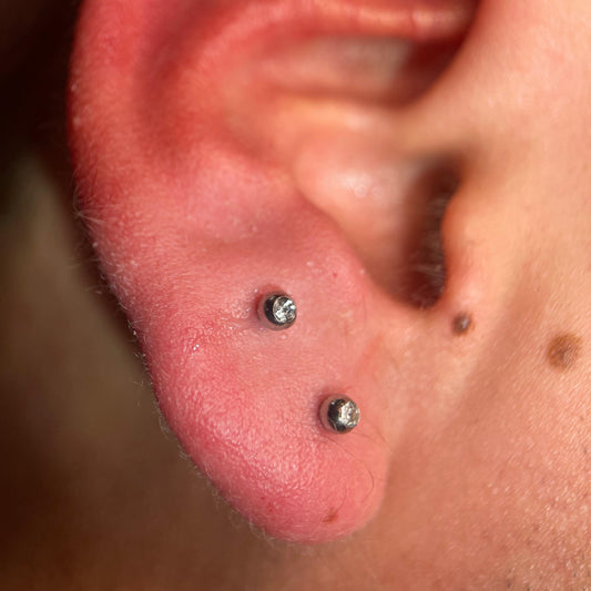 LABRET - ZIRCONIA BALL - ACERO QUIRÚRGICO 316L