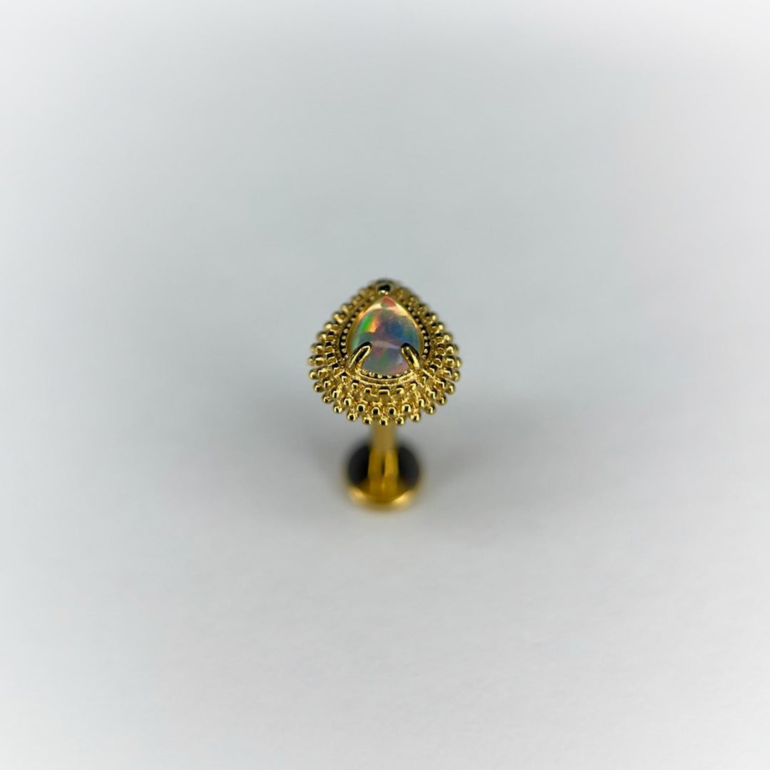 LABRET - GOLDEN AURA DROP - ASTM F136 TITANIUM