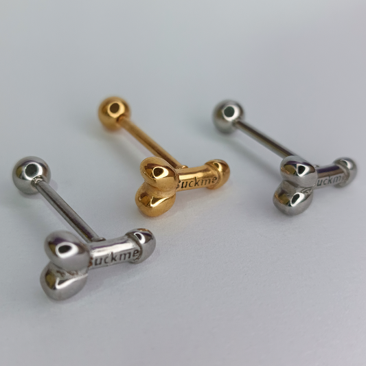 BARBELL PIERCING - PENIS DESIGN - ACERO QUIRÚRGICO 316L