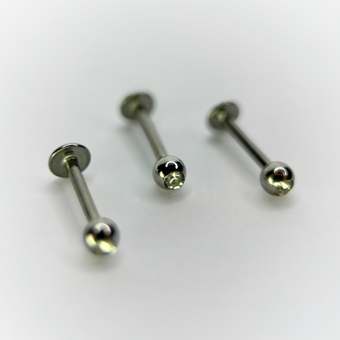 LABRET - ZIRCONIA BALL - ACERO QUIRÚRGICO 316L