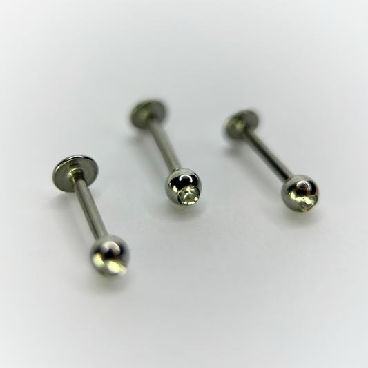 LABRET - ZIRCONIA BALL - ACERO QUIRÚRGICO 316L