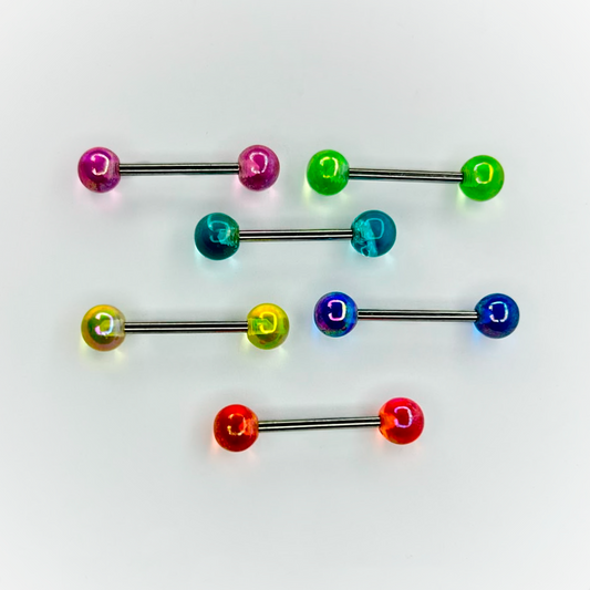 BARBELL PIERCING - ACRÍLICO - ACERO QUIRÚRGICO 316L