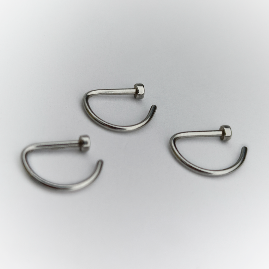 NOSTRIL PIERCING - G-RING - ACERO QUIRURGICO 316L