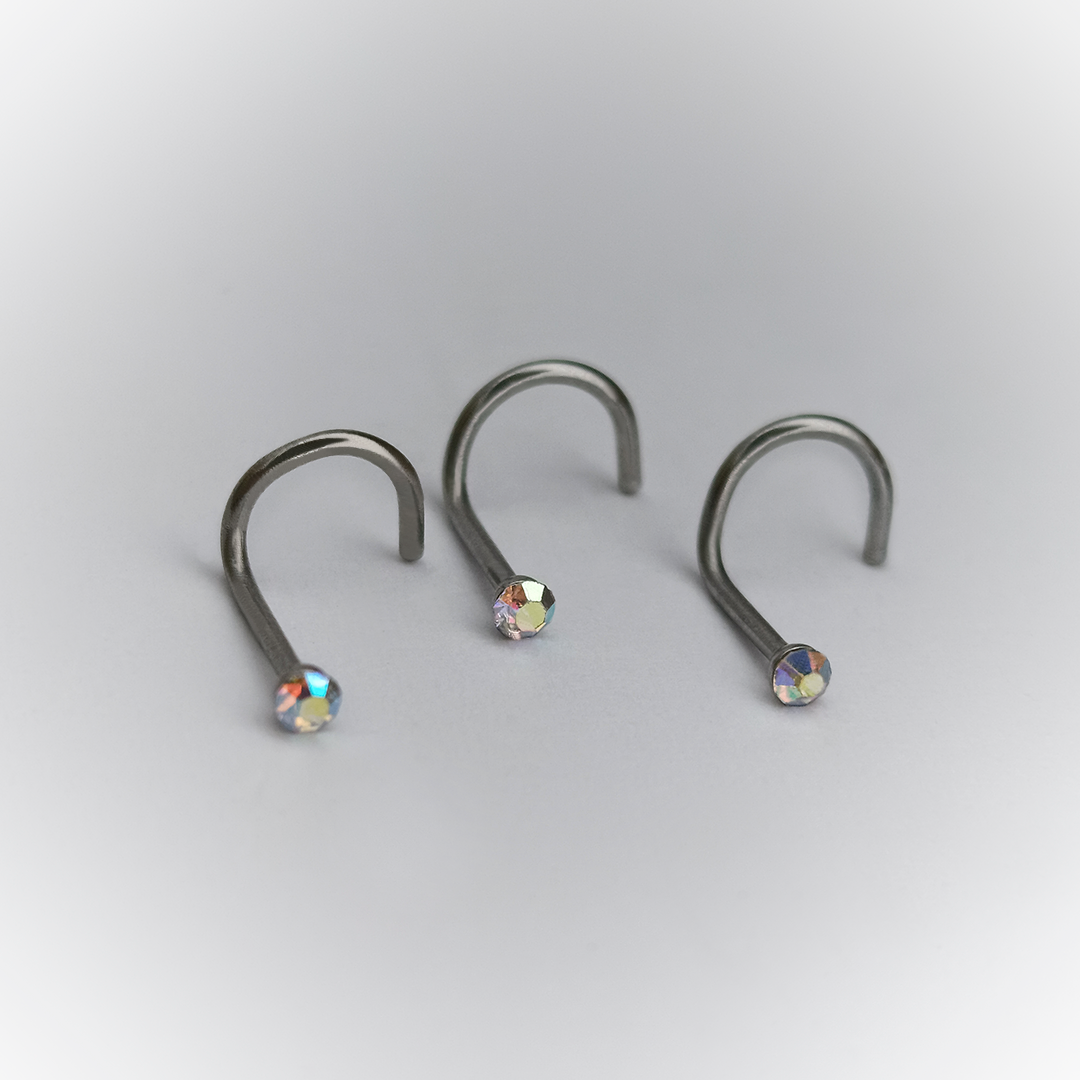 NOSTRIL - SMALL IRIDESCENT GEM - ACERO QUIRÚRGICO 316L