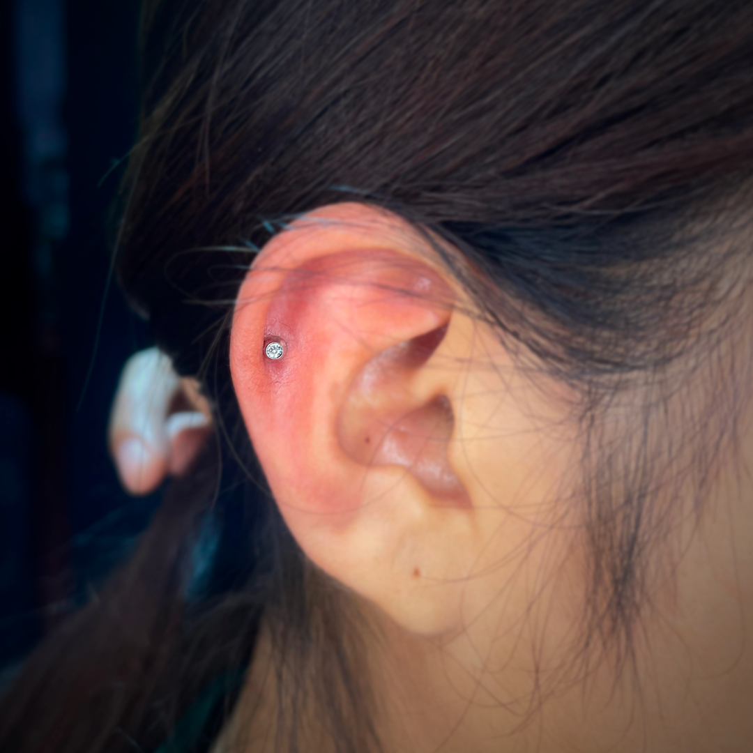 LABRET - ZIRCONIA BALL - ACERO QUIRÚRGICO 316L