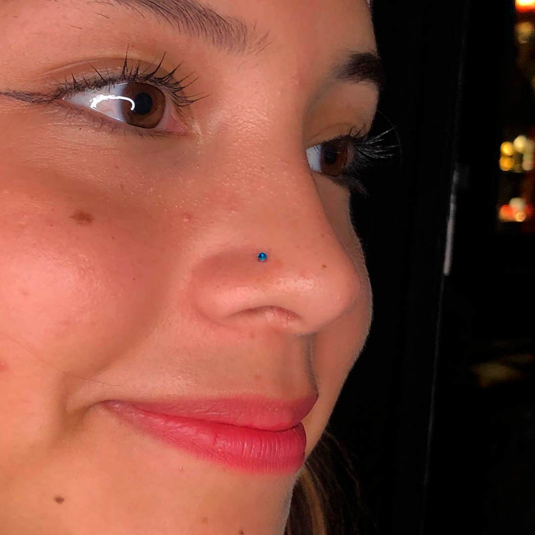 NOSTRIL PIERCING PIEDRAS DE COLORES - ACERO QUIRÚRGICO 316L